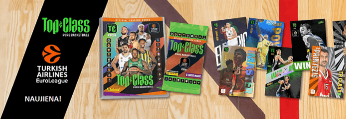 Collection PANINI EuroLeague Basketball Top Class 2025 kortelės